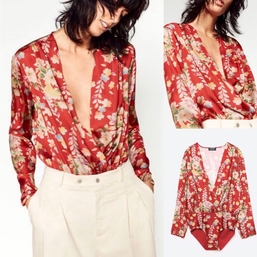 Zara floral bodysuit